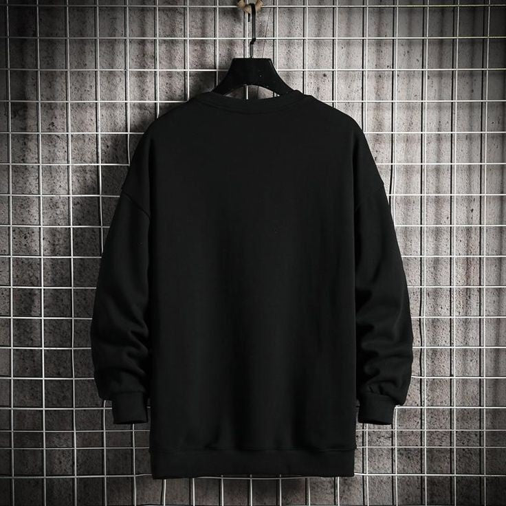 CUiTO™ Black Sweat Shirt 320 GSM Printed Sunshine Design