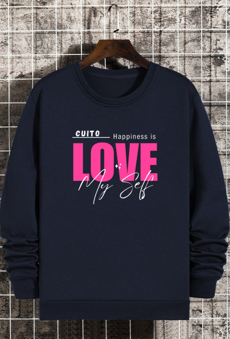 CUiTO™ Sweat shirt Cotton 320 GSM Printed Love Design